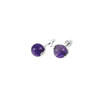 Puset earrings Amethyst, silver