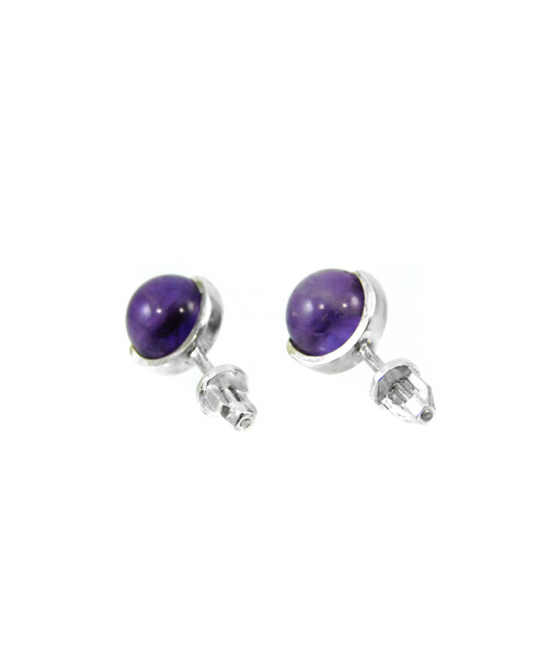 Puset earrings Amethyst, silver