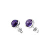 Puset earrings Amethyst, silver