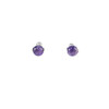 Puset earrings Amethyst, silver