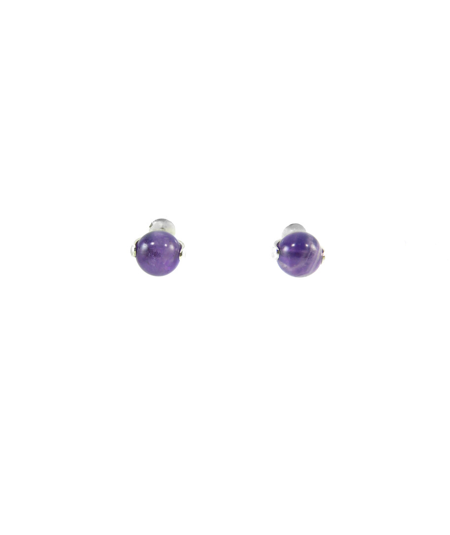 Puset earrings Amethyst, silver