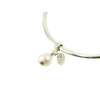 Silver bracelet with a pearl, diameter 7 cm