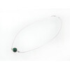 Malachite choker necklace, silver