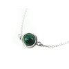 Malachite choker necklace, silver