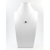 Malachite choker necklace, silver