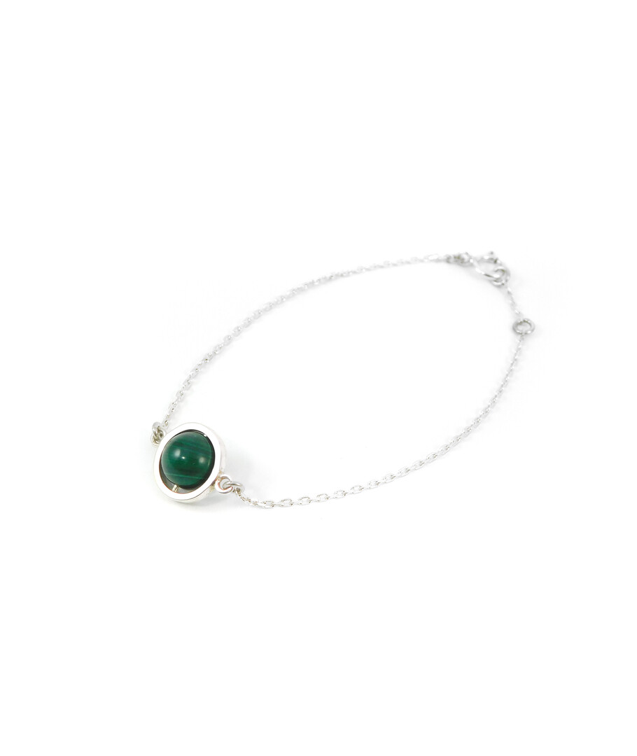 Malachite bracelet, silver