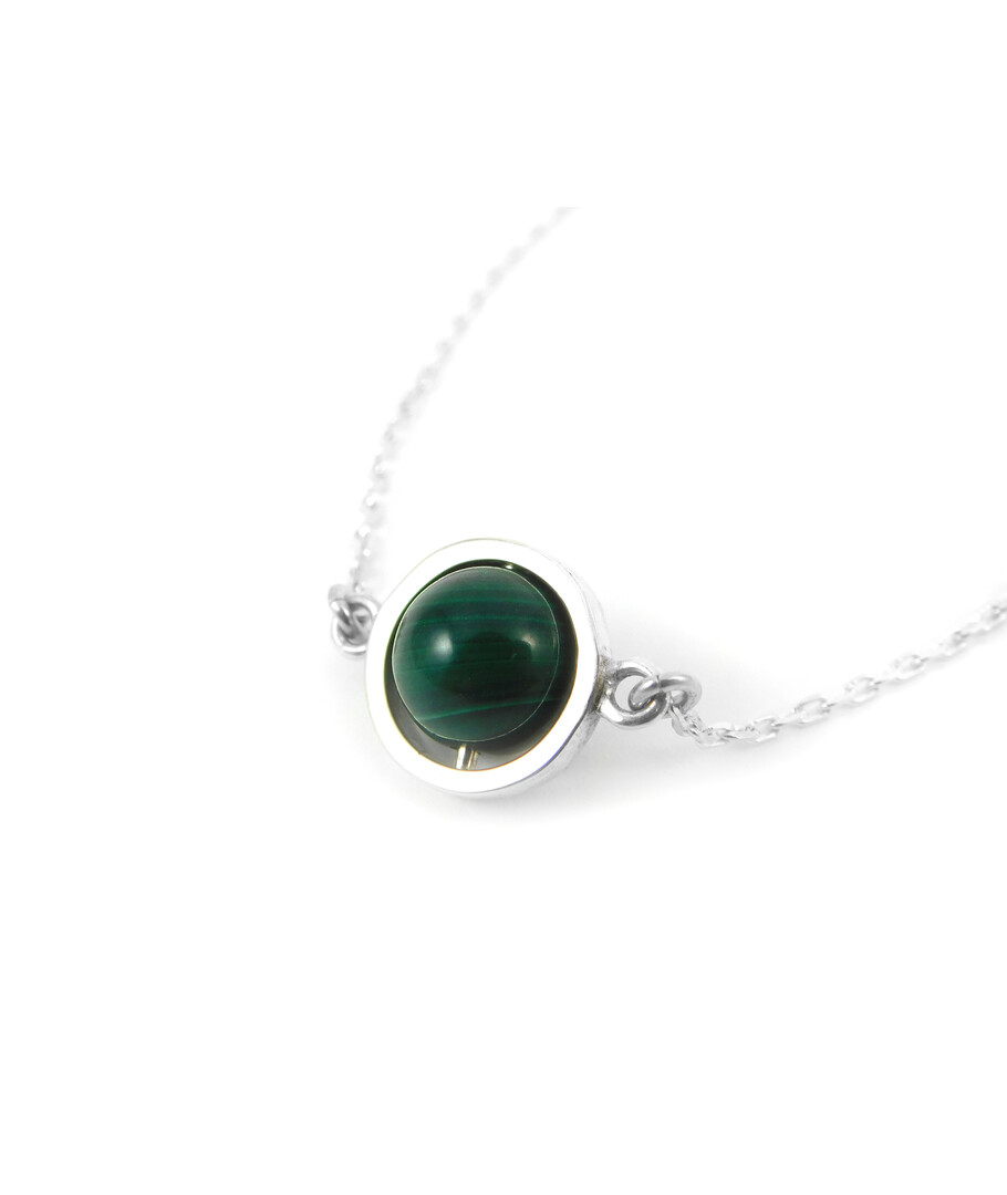 Malachite bracelet, silver