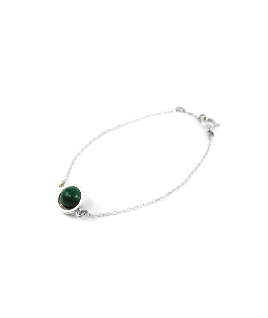 Malachite bracelet, silver