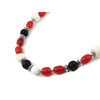 Exclusive necklace &quot;Rygina&quot; Lava, Coral galtovka, spongy, rondel