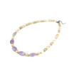 Exclusive necklace &quot;Felicita&quot; Amethyst faceted oval, Pearls