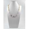 Exclusive necklace &quot;Felicita&quot; Amethyst faceted oval, Pearls