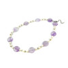 Exclusive necklace &quot;Amethyst pearl&quot; Amethyst faceted coin, Pearls, fig