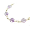 Exclusive necklace &quot;Amethyst pearl&quot; Amethyst faceted coin, Pearls, fig