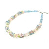 Exclusive necklace &quot;Lola&quot; Rose quartz facet, Aquamarine, Onyx crumb