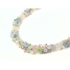 Exclusive necklace &quot;Lola&quot; Rose quartz facet, Aquamarine, Onyx crumb