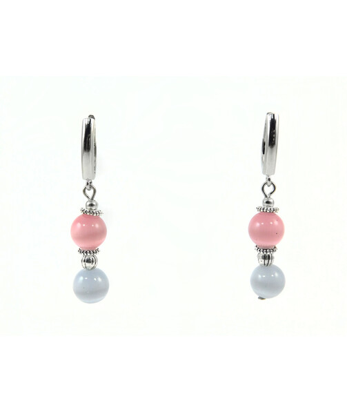 Exclusive earrings "Marshmallow" Cat's eye