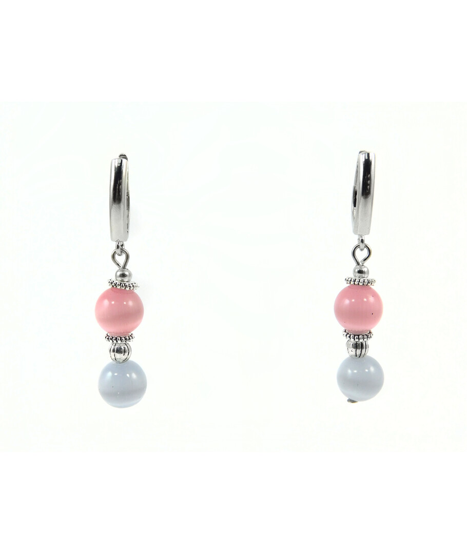 Exclusive earrings "Marshmallow" Cat's eye