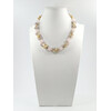 Exclusive necklace &quot;Lola&quot; Rose quartz face, Mother of pearl, Cat&#039;s eye crumb