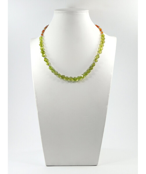 Exclusive necklace "Marzipan" Quartz facet, Zircon facet