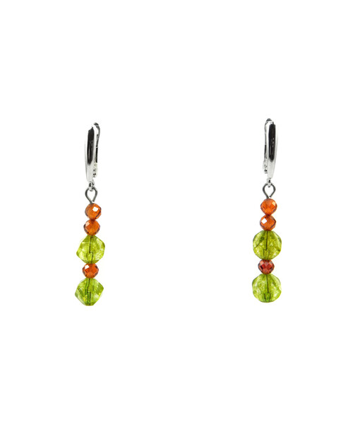 Exclusive earrings "Marzipan" Quartz facet, Zircon facet