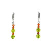 Exclusive earrings &quot;Marzipan&quot; Quartz facet, Zircon facet