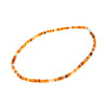 Carnelian rondel facet necklace, silver