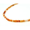 Carnelian rondel facet necklace, silver