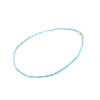 Topaz necklace blue face, silver