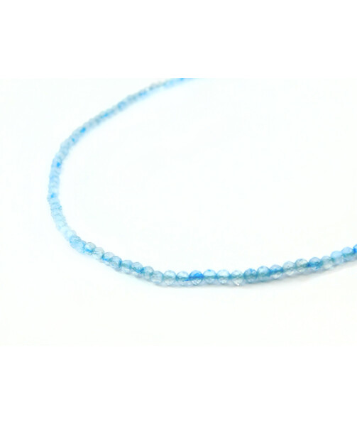 Topaz necklace blue face, silver