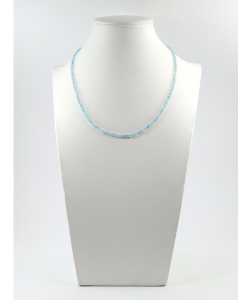 Topaz necklace blue face, silver