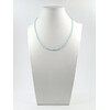 Topaz necklace blue face, silver