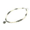 Exclusive necklace &quot;Labrador garden&quot; Labrador face, oval pearls