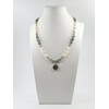 Exclusive necklace &quot;Labrador garden&quot; Labrador face, oval pearls