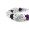 Exclusive bracelet &quot;Lola&quot; Amethyst, Aquamarine, Rock crystal crumb