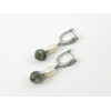 Exclusive earrings &quot;Labrador garden&quot; Labrador face, Oval pearls