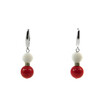 Exclusive earrings &quot;Prima donna&quot; Coral press, Sponge