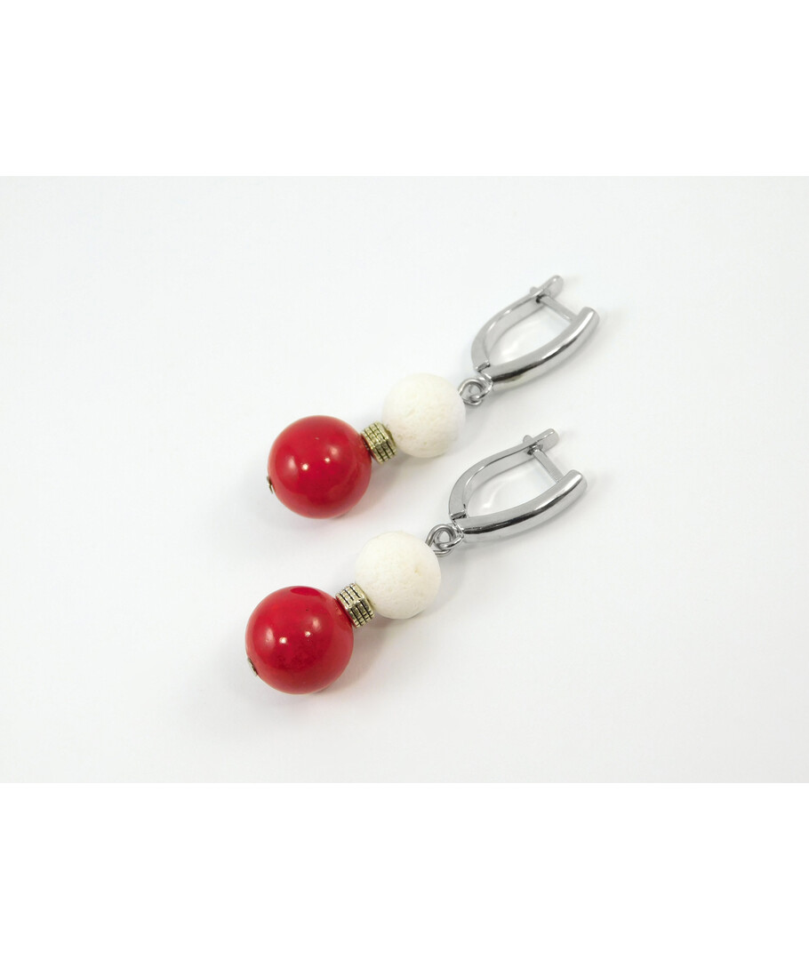 Exclusive earrings "Prima donna" Coral press, Sponge