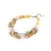 Exclusive bracelet &quot;Lola&quot; Rose quartz face, Mother of pearl, Cat&#039;s eye crumb