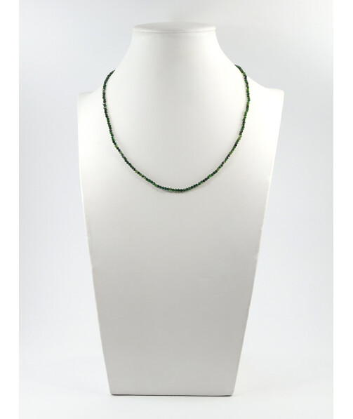 Chrome diopside necklace, silver