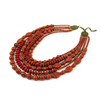 Exclusive necklace &quot;Bell&quot; Sponge coral, rondel, 5 rows