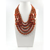 Exclusive necklace &quot;Bell&quot; Sponge coral, rondel, 5 rows