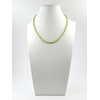 Chrysolite necklace with a rondel face, silver