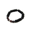 Bracelet Garnet facet, Shungite, Hematite rondel, silver