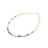 Exclusive necklace &quot;Penelope&quot; Tanzanite rondel, Pearls, rondel, silver