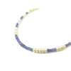 Exclusive necklace &quot;Penelope&quot; Tanzanite rondel, Pearls, rondel, silver