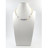 Exclusive necklace &quot;Penelope&quot; Tanzanite rondel, Pearls, rondel, silver