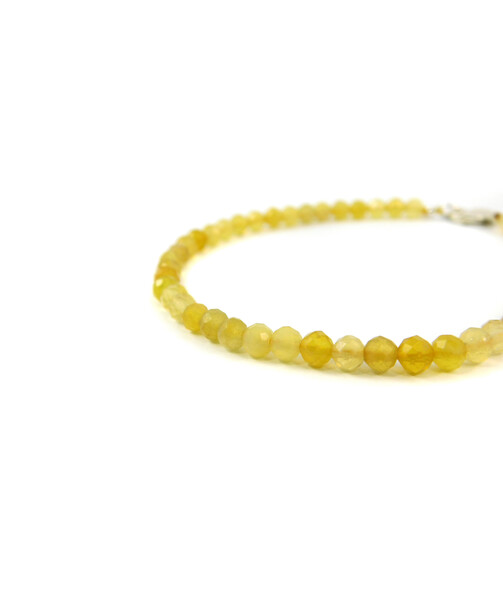 Bracelet Citrine facet, silver