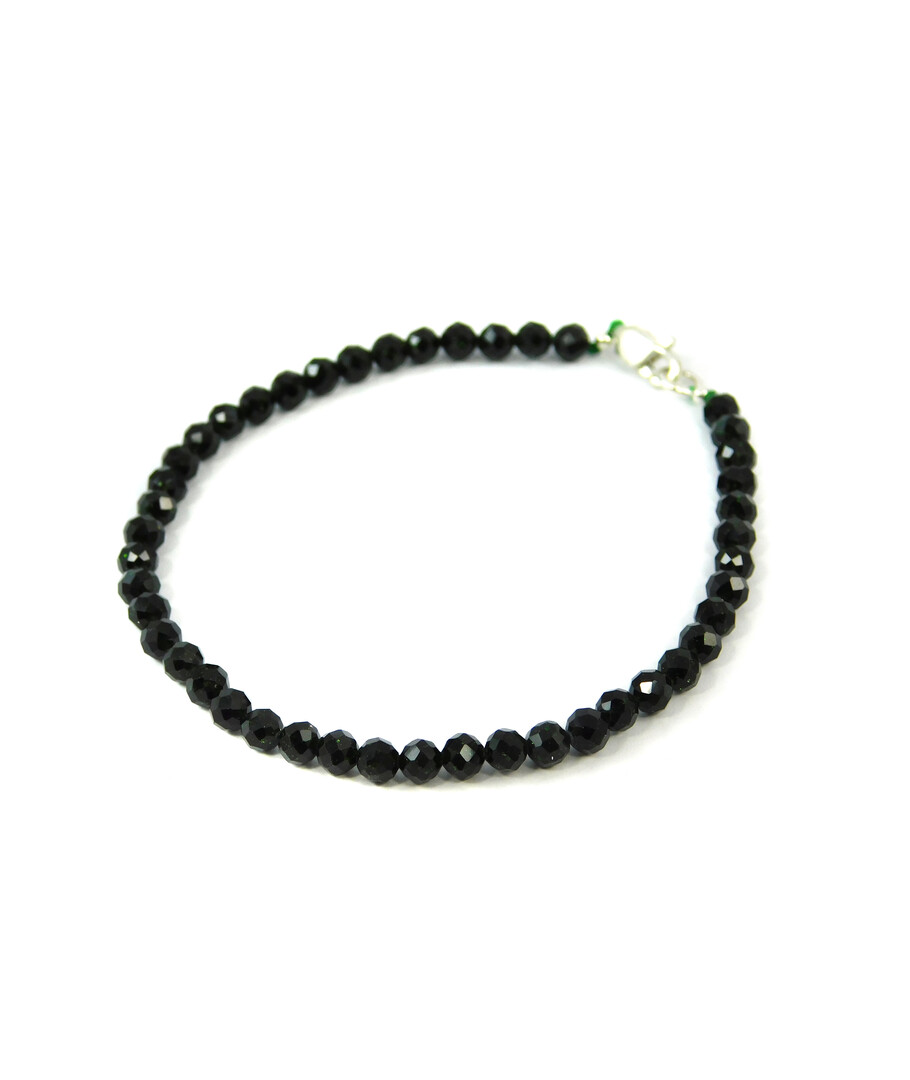 Aventurine bracelet green edge, silver