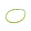 Bracelet chrysolite facet, silver