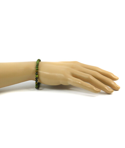 Jadeite faceted bracelet, silver